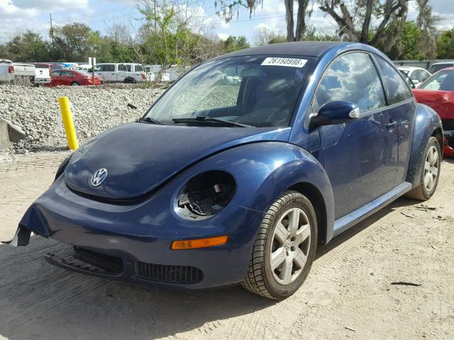 3VWPW31C17M503791 - 2007 VOLKSWAGEN NEW BEETLE BLUE photo 2