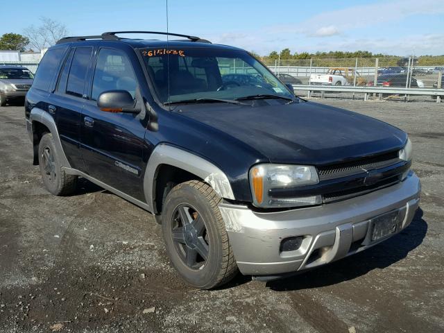 1GNDT13S722234839 - 2002 CHEVROLET TRAILBLAZE BLACK photo 1