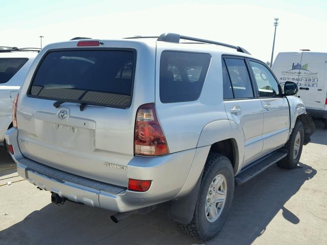 JTEZU14R538009160 - 2003 TOYOTA 4RUNNER SR SILVER photo 4