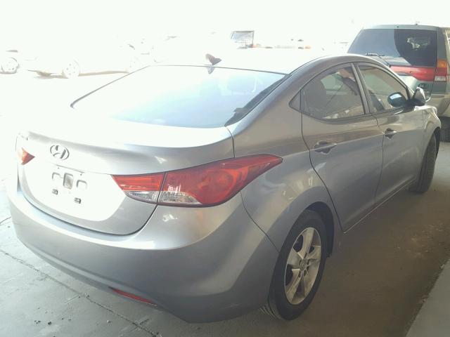 KMHDH4AEXCU308944 - 2012 HYUNDAI ELANTRA GL SILVER photo 4