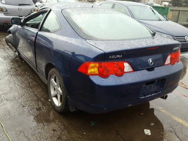 JH4DC53834S018394 - 2004 ACURA RSX BLUE photo 3