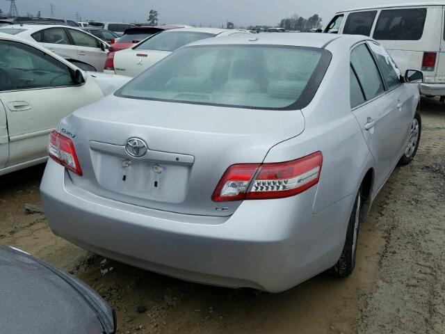 4T1BF3EK0AU542627 - 2010 TOYOTA CAMRY BASE SILVER photo 4