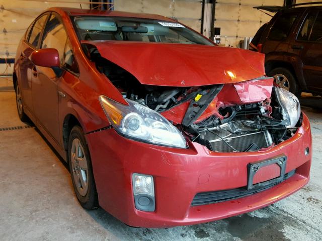 JTDKN3DU7A0075496 - 2010 TOYOTA PRIUS RED photo 1