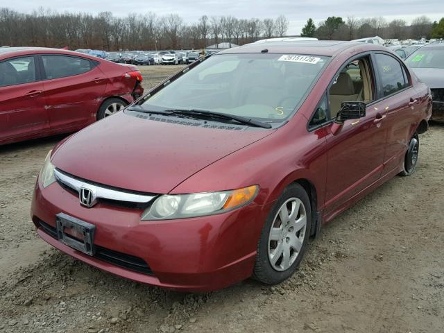 1HGFA16886L030656 - 2006 HONDA CIVIC EX RED photo 2