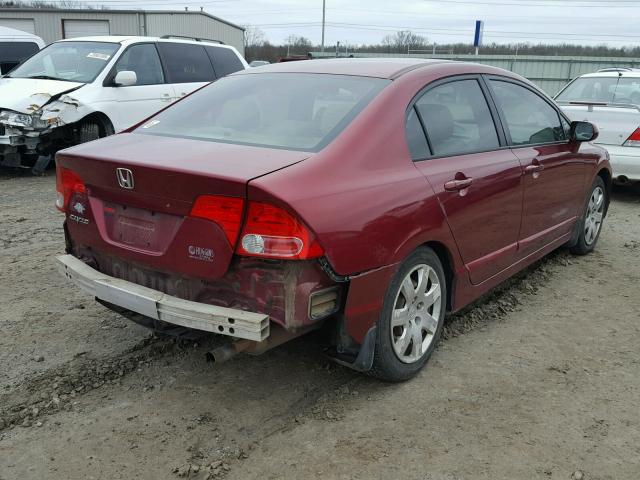 1HGFA16886L030656 - 2006 HONDA CIVIC EX RED photo 4