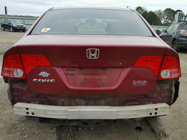 1HGFA16886L030656 - 2006 HONDA CIVIC EX RED photo 9