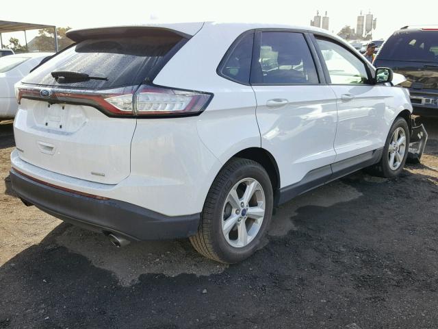 2FMTK3G94FBB47714 - 2015 FORD EDGE SE WHITE photo 4