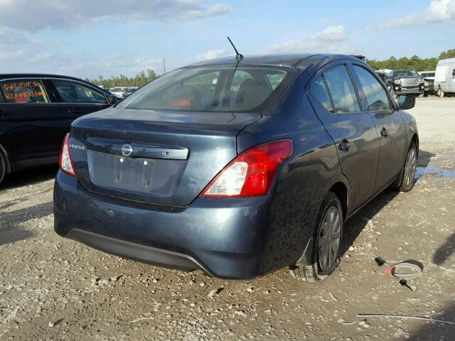 3N1CN7AP3GL840146 - 2016 NISSAN VERSA S BLUE photo 4