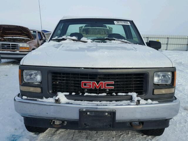 1GTEK14M6TZ524210 - 1996 GMC SIERRA K15 WHITE photo 9