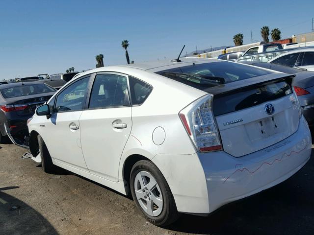 JTDKN3DU3B5324591 - 2011 TOYOTA PRIUS WHITE photo 3