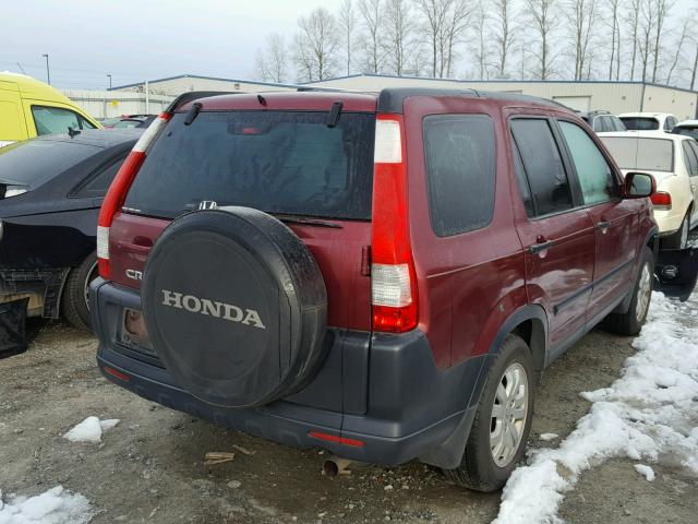 JHLRD78836C011096 - 2006 HONDA CR-V EX RED photo 4