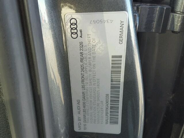 WAUUPBFF9GA069338 - 2016 AUDI A3 E-TRON GRAY photo 10