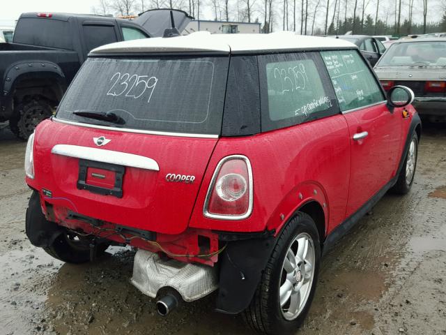 WMWSU3C5XBT253881 - 2011 MINI COOPER RED photo 4