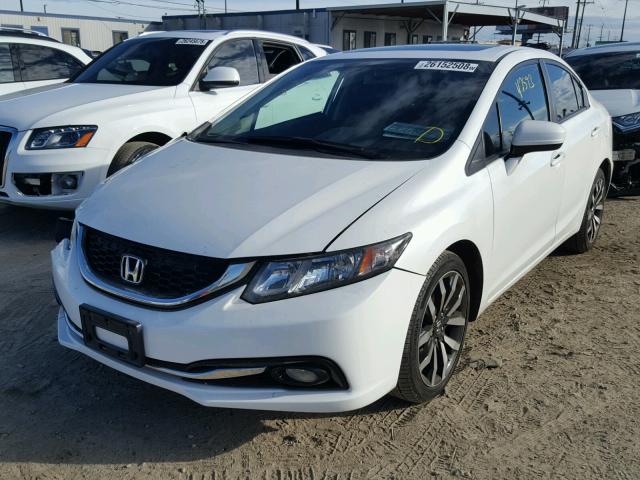 19XFB2F90FE240350 - 2015 HONDA CIVIC EXL WHITE photo 2