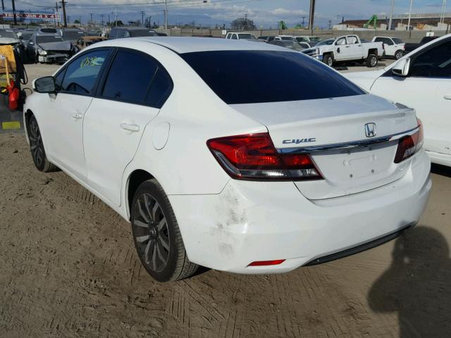 19XFB2F90FE240350 - 2015 HONDA CIVIC EXL WHITE photo 3