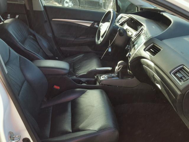 19XFB2F90FE240350 - 2015 HONDA CIVIC EXL WHITE photo 5