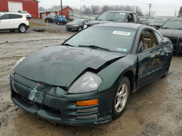 4A3AC34GXYE147670 - 2000 MITSUBISHI ECLIPSE RS GREEN photo 2