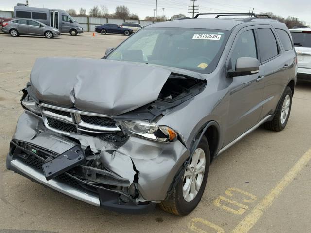 1D4RE4GG2BC742665 - 2011 DODGE DURANGO CR GRAY photo 2