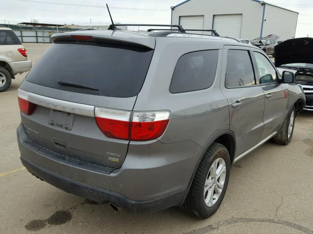 1D4RE4GG2BC742665 - 2011 DODGE DURANGO CR GRAY photo 4