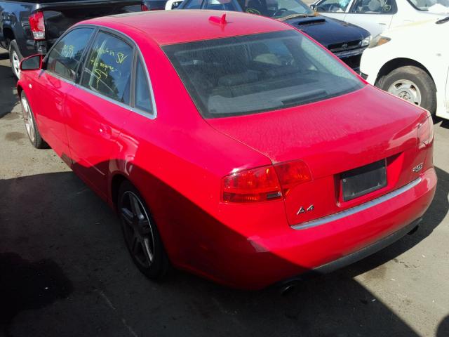 WAUDF68E95A448187 - 2005 AUDI A4 2.0T QU RED photo 3