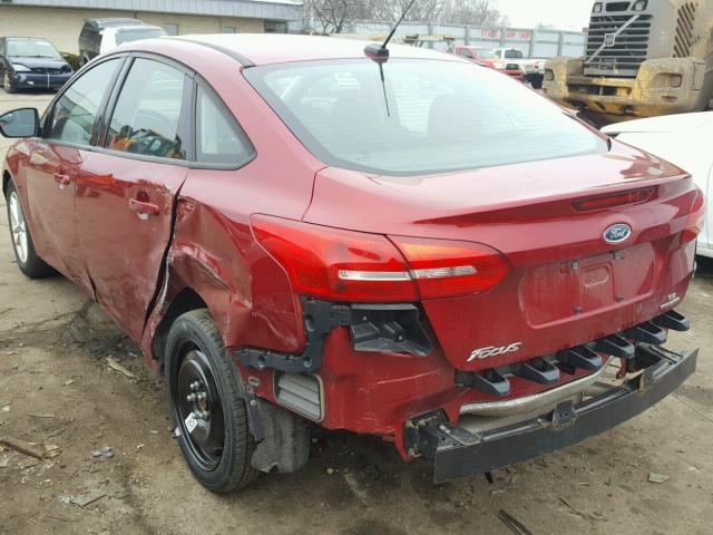 1FADP3F26FL298879 - 2015 FORD FOCUS SE RED photo 3