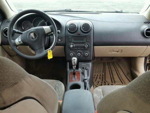 1G2ZG57B684172193 - 2008 PONTIAC G6 BASE GOLD photo 9