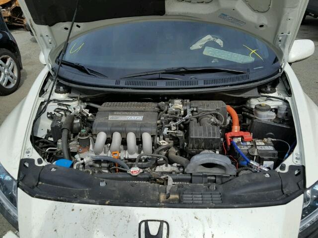 JHMZF1C66ES002597 - 2014 HONDA CR-Z EX WHITE photo 7