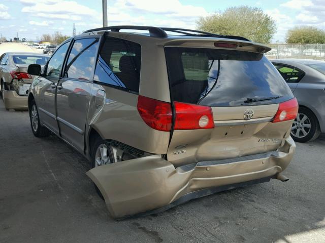 5TDBA22C86S070697 - 2006 TOYOTA SIENNA XLE TAN photo 3