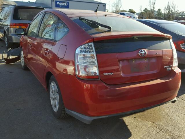 JTDKB20U583301407 - 2008 TOYOTA PRIUS RED photo 3