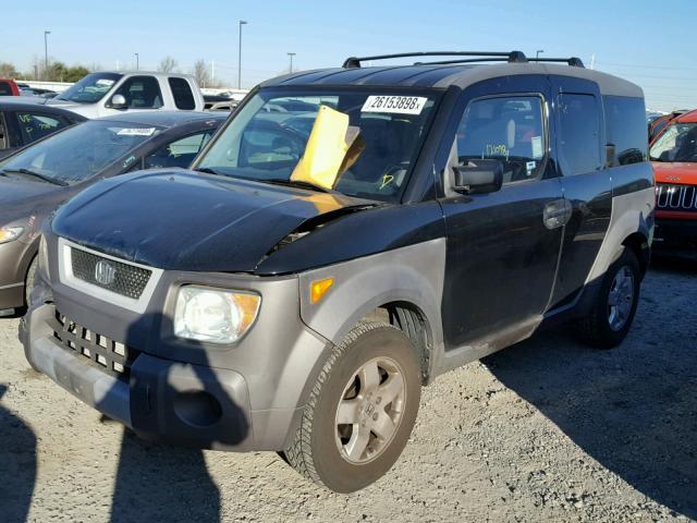 5J6YH28564L007332 - 2004 HONDA ELEMENT EX BLACK photo 2