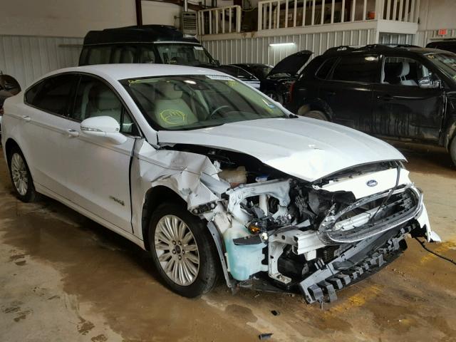 3FA6P0LU0ER262067 - 2014 FORD FUSION SE WHITE photo 1