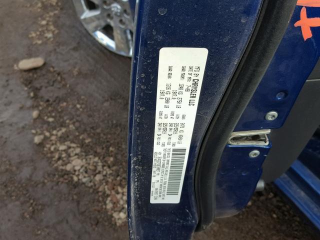 3D4GG67V99T246627 - 2009 DODGE JOURNEY R/ BLUE photo 10