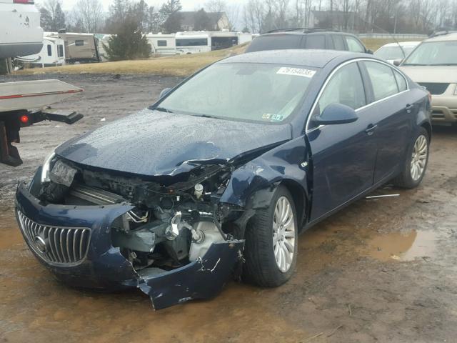 W04GN5EC3B1083124 - 2011 BUICK REGAL CXL BLUE photo 2