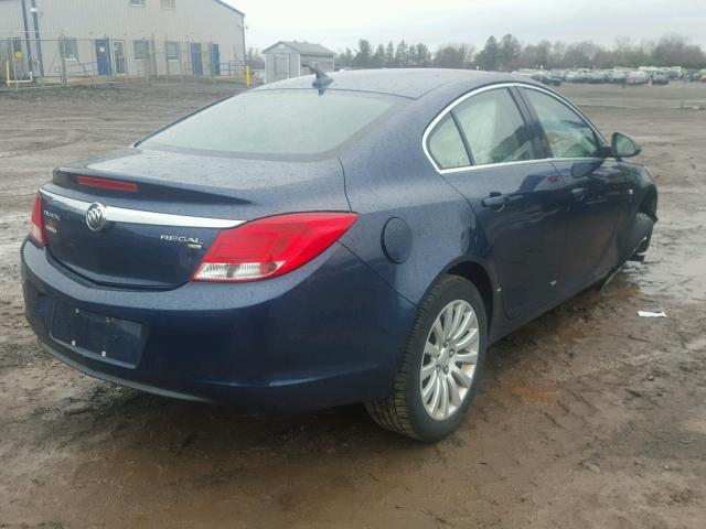 W04GN5EC3B1083124 - 2011 BUICK REGAL CXL BLUE photo 4