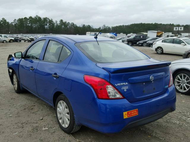 3N1CN7AP1GL824737 - 2016 NISSAN VERSA S BLUE photo 3