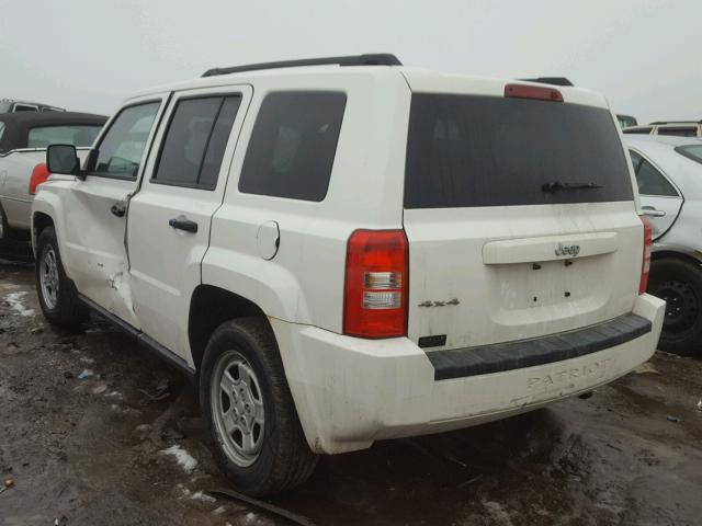 1J8FF28W37D396384 - 2007 JEEP PATRIOT SP WHITE photo 3