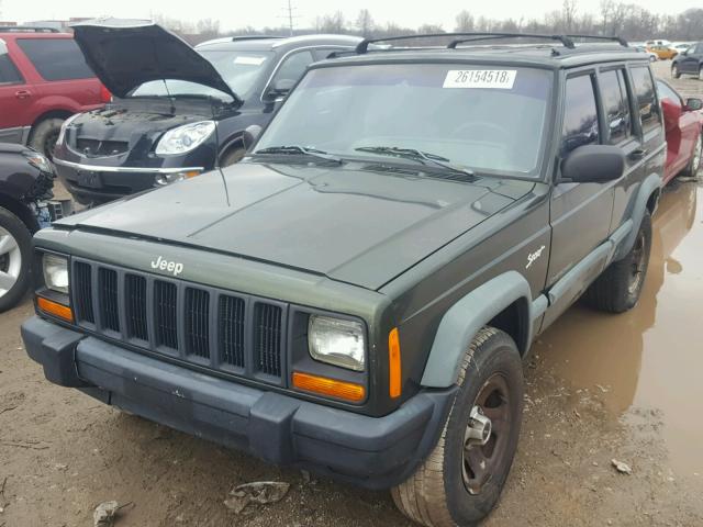 1J4FJ68S0WL190755 - 1998 JEEP CHEROKEE S GREEN photo 2