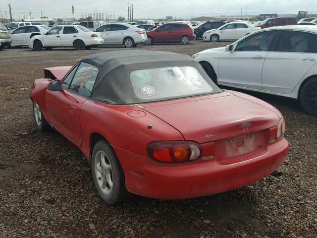 JM1NB3534X0126408 - 1999 MAZDA MX-5 MIATA RED photo 3