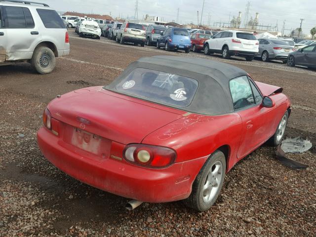 JM1NB3534X0126408 - 1999 MAZDA MX-5 MIATA RED photo 4