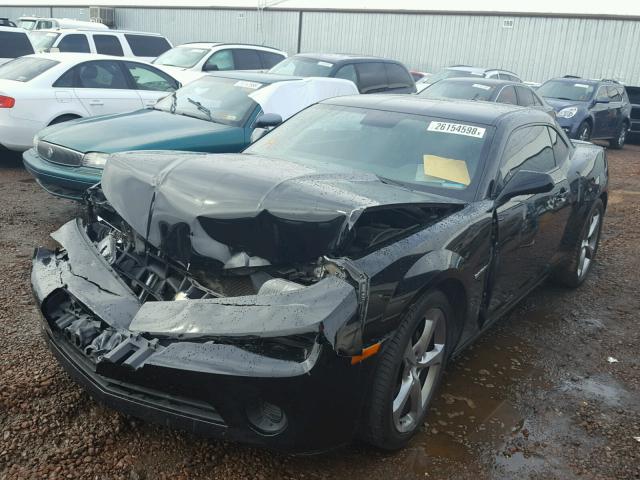 2G1FA1E33D9152696 - 2013 CHEVROLET CAMARO LS BLACK photo 2