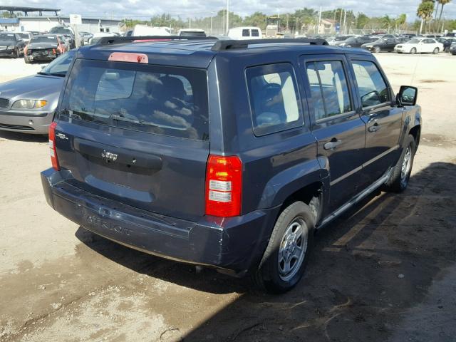 1J8FT28008D732479 - 2008 JEEP PATRIOT SP BLUE photo 4