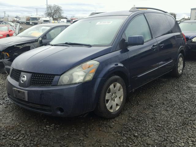 5N1BV28U05N113336 - 2005 NISSAN QUEST S BLUE photo 2