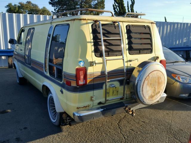 B21BF8X180032 - 1978 DODGE VAN YELLOW photo 3