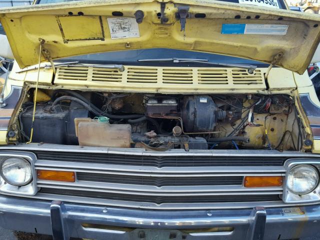 B21BF8X180032 - 1978 DODGE VAN YELLOW photo 7