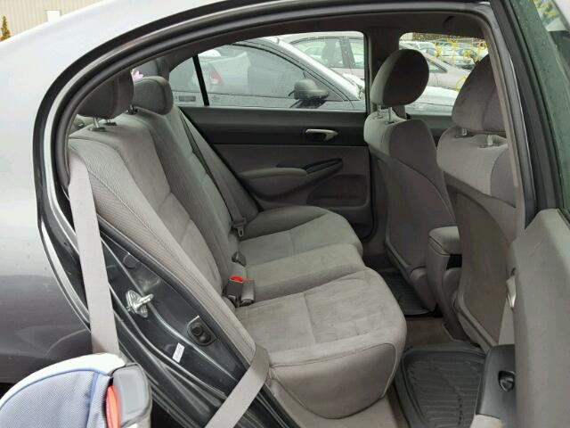 2HGFA16509H312863 - 2009 HONDA CIVIC LX GRAY photo 6