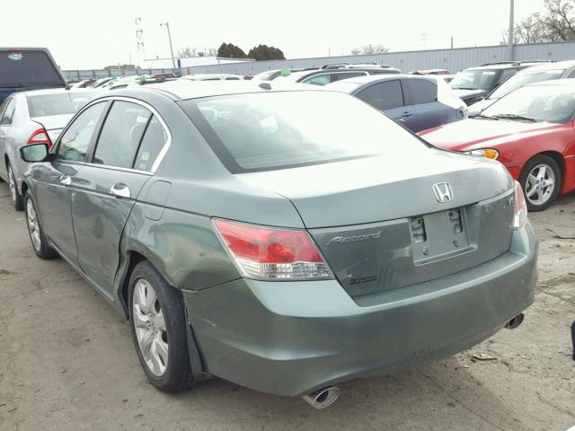 1HGCP368X9A028789 - 2009 HONDA ACCORD EXL GREEN photo 3