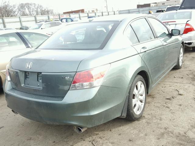 1HGCP368X9A028789 - 2009 HONDA ACCORD EXL GREEN photo 4