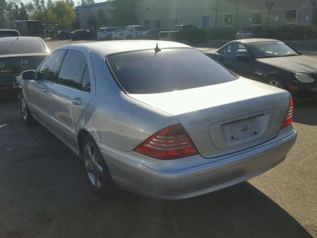 WDBNG70J53A368674 - 2003 MERCEDES-BENZ S 430 SILVER photo 3