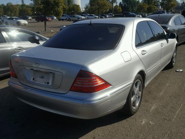 WDBNG70J53A368674 - 2003 MERCEDES-BENZ S 430 SILVER photo 4