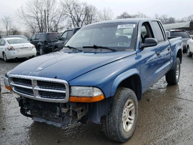 1D7HG48N53S248989 - 2003 DODGE DAKOTA QUA BLUE photo 2